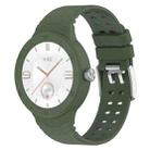 For Huawei Watch GT Cyber Silicone Breathable Integrated Watch Band(Dark Green) - 1