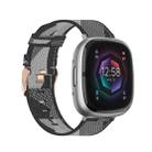 For Fitbit Sense Nylon Weave Canvas Watch Band(Grey) - 1