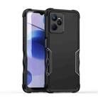 For Realme C35 Non-slip Shockproof Armor Phone Case(Black) - 1