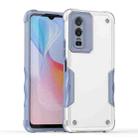 For vivo Y76 Non-slip Shockproof Armor Phone Case(White) - 1