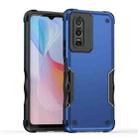 For vivo Y76 Non-slip Shockproof Armor Phone Case(Blue) - 1