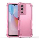 For vivo Y76 Non-slip Shockproof Armor Phone Case(Pink) - 1