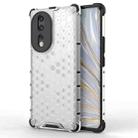 For Honor 80 Honeycomb Phone Case(White) - 1