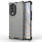 For Honor 80 Honeycomb Phone Case(Black) - 1