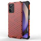 For Realme 10 Pro 5G Honeycomb Phone Case(Red) - 1