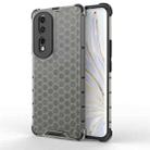 For Honor 80 Pro Honeycomb Phone Case(Black) - 1