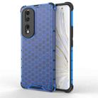 For Honor 80 Pro Honeycomb Phone Case(Blue) - 1