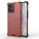 For Honor 80 SE Honeycomb Phone Case(Red) - 1