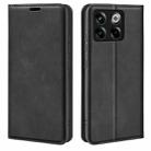 For OnePlus Ace Pro Retro-skin Magnetic Suction Leather Phone Case(Black) - 1