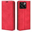 For OnePlus Ace Pro Retro-skin Magnetic Suction Leather Phone Case(Red) - 1
