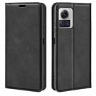 For Motorola Moto X30 Pro Retro-skin Magnetic Suction Leather Phone Case(Black) - 1