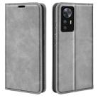 For Xiaomi 12T / 12T Pro / Redmi K50 Ultra Retro-skin Magnetic Suction Leather Phone Case(Grey) - 1