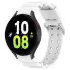 For Samsung Galaxy Watch5 44mm Armor Pure Color Silicone Watch Band(White) - 1