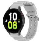 For Samsung Galaxy Watch5 44mm Armor Pure Color Silicone Watch Band(Grey) - 1