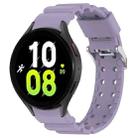 For Samsung Galaxy Watch5 44mm Armor Pure Color Silicone Watch Band(Purple) - 1