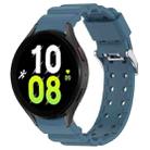 For Samsung Galaxy Watch5 40mm Armor Pure Color Silicone Watch Band(Blue) - 1