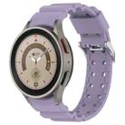For Samsung Galaxy Watch5 Pro 45mm Armor Pure Color Silicone Watch Band(Purple) - 1