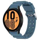 For Samsung Galaxy Watch4 44mm Armor Pure Color Silicone Watch Band(Blue) - 1