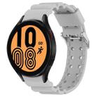 For Samsung Galaxy Watch4 44mm Armor Pure Color Silicone Watch Band(Grey) - 1