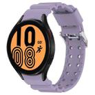 For Samsung Galaxy Watch4 44mm Armor Pure Color Silicone Watch Band(Purple) - 1