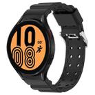 For Samsung Galaxy Watch4 40mm Armor Pure Color Silicone Watch Band(Black) - 1