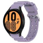 For Samsung Galaxy Watch4 40mm Armor Pure Color Silicone Watch Band(Purple) - 1