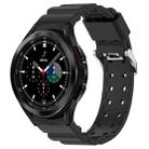 For Samsung  Galaxy Watch4 Classic 42mm Armor Pure Color Silicone Watch Band(Black) - 1