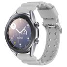 For Samsung Galaxy Watch3 41mm Armor Pure Color Silicone Watch Band(Grey) - 1