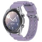 For Samsung Galaxy Watch3 41mm Armor Pure Color Silicone Watch Band(Purple) - 1