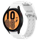 For Samsung Galaxy Watch4 44mm Armor Silicone Watch Band + Protective Case(White) - 1