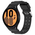 For Samsung Galaxy Watch4 44mm Armor Silicone Watch Band + Protective Case(Black) - 1