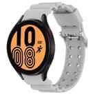 For Samsung Galaxy Watch4 44mm Armor Silicone Watch Band + Protective Case(Grey) - 1