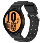 For Samsung Galaxy Watch4 40mm Armor Silicone Watch Band + Protective Case(Black) - 1