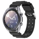 For Samsung Galaxy Watch3 41mm Armor Silicone Watch Band + Protective Case(Black) - 1