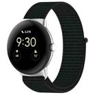 For Google Pixel Watch Nylon Weave Watch Band(Black) - 1