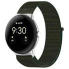 For Google Pixel Watch Nylon Weave Watch Band(Army Green) - 1