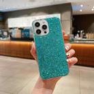 For iPhone 14 Plus Glitter Sequins Epoxy TPU Phone Case(Green) - 1