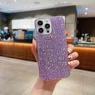 For iPhone 14 Plus Glitter Sequins Epoxy TPU Phone Case(Purple) - 1