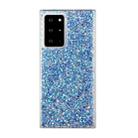 For Samsung Galaxy S21 Ultra 5G Glitter Sequins Epoxy TPU Phone Case(Blue) - 1