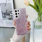 For Samsung Galaxy S22 Ultra 5G Glitter Sequins Epoxy TPU Phone Case(Pink) - 1