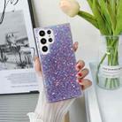 For Samsung Galaxy S22 Ultra 5G Glitter Sequins Epoxy TPU Phone Case(Purple) - 1