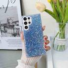 For Samsung Galaxy S22 Ultra 5G Glitter Sequins Epoxy TPU Phone Case(Blue) - 1