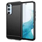 For Samsung Galaxy A54 5G Brushed Texture Carbon Fiber TPU Phone Case(Black) - 1