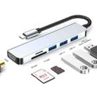 ENKAY Hat-Prince 6 in 1 Type-C to 4K HDMI Docking Station Adapter USB-C Hub SD/TF Card Reader - 1