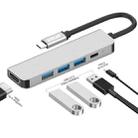 ENKAY Hat-Prince 5 in 1 Type-C Hub 4K HDMI Converter Docking Station USB 3.0 Adapter - 1