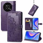 For Huawei Nova Y90 Mandala Flower Embossed Leather Phone Case(Purple) - 1