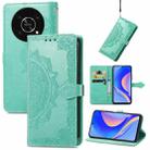 For Huawei Nova Y90 Mandala Flower Embossed Leather Phone Case(Green) - 1