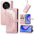 For Huawei Nova Y90 Mandala Flower Embossed Leather Phone Case(Rose Gold) - 1