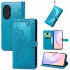 For Honor 50 SE / Huawei Nova 9 Se Mandala Flower Embossed Leather Phone Case(Blue) - 1