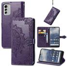 For Nokia G60 Mandala Flower Embossed Leather Phone Case(Purple) - 1